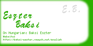 eszter baksi business card